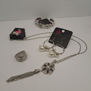Paparazzi jewelry 4 piece set, bridal, formal, grandmacore